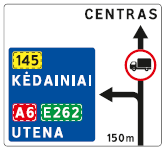 603 Išankstinė krypčių rodyklė